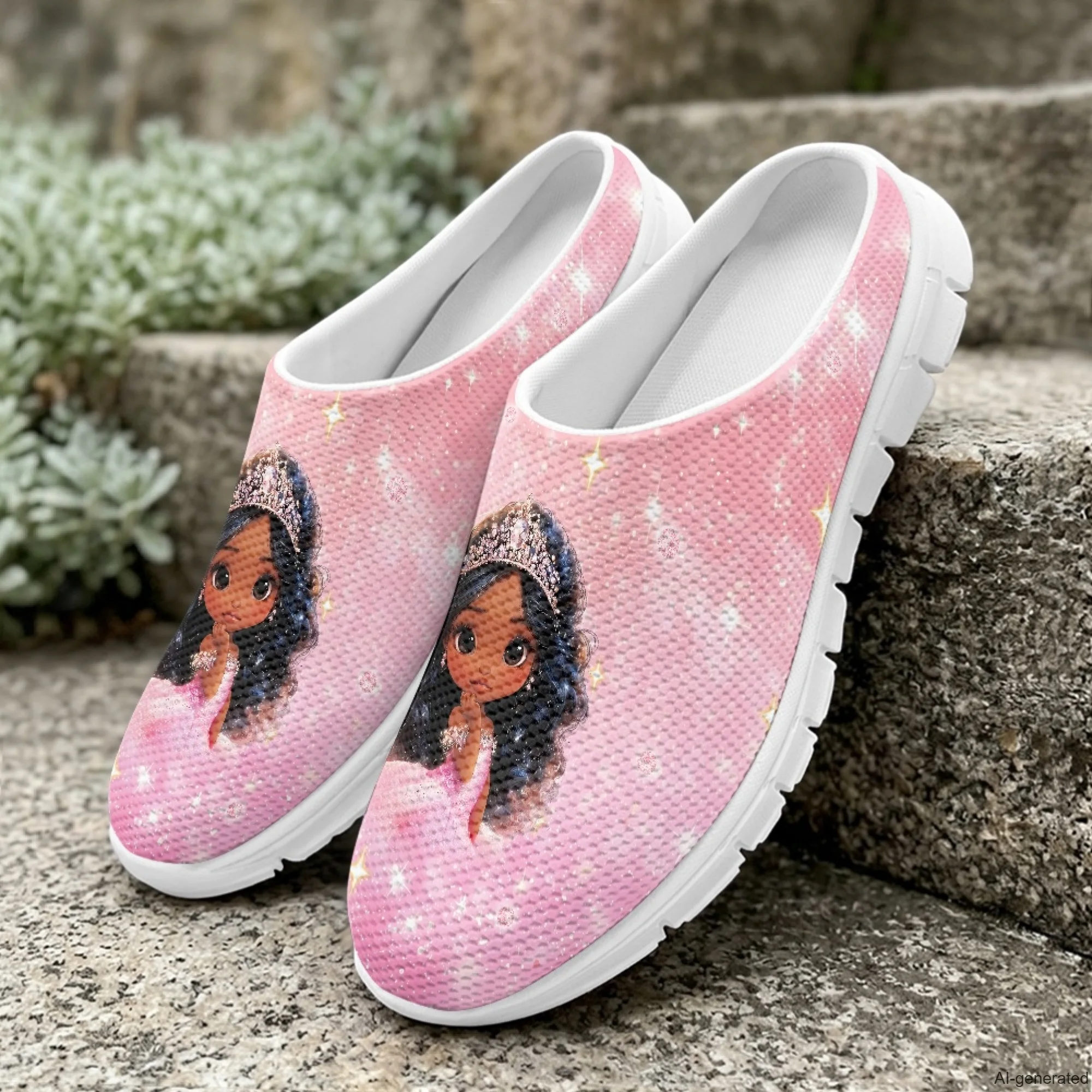 XIXIRIMIDO Women's Slippers Nurse Shoes Women's Sandals African Girl Pattern Sapatos Femininos Elegante Man Shoes Chinelo 35-48