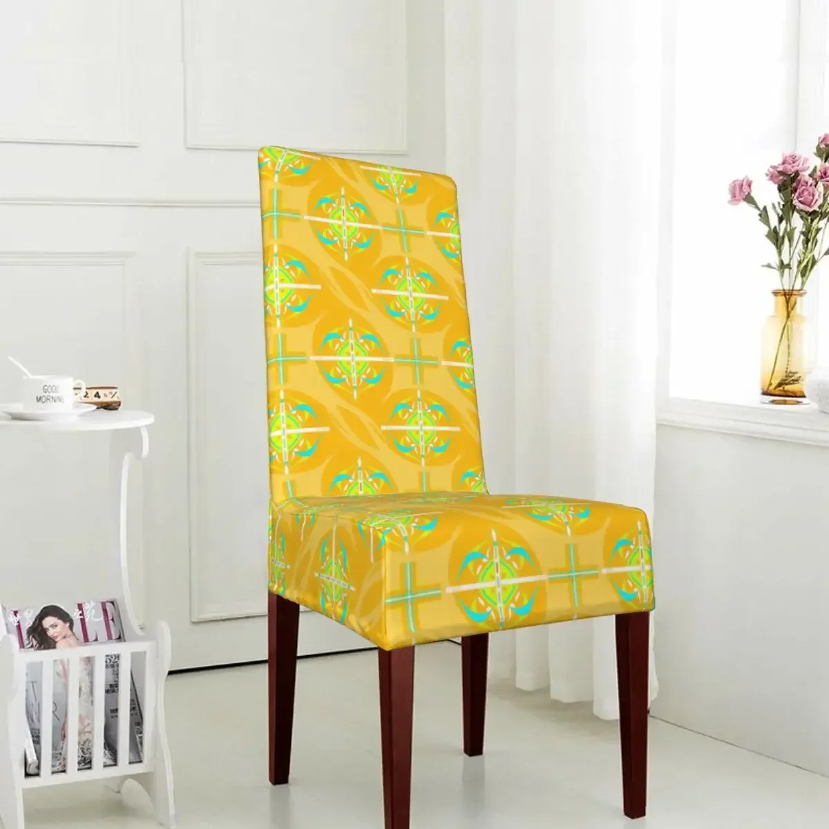 DIY Custom Detachable Dining Chair Cover With Stretchable Design Suitable For Most Pastor Dining Chair Covers As Home Decoration