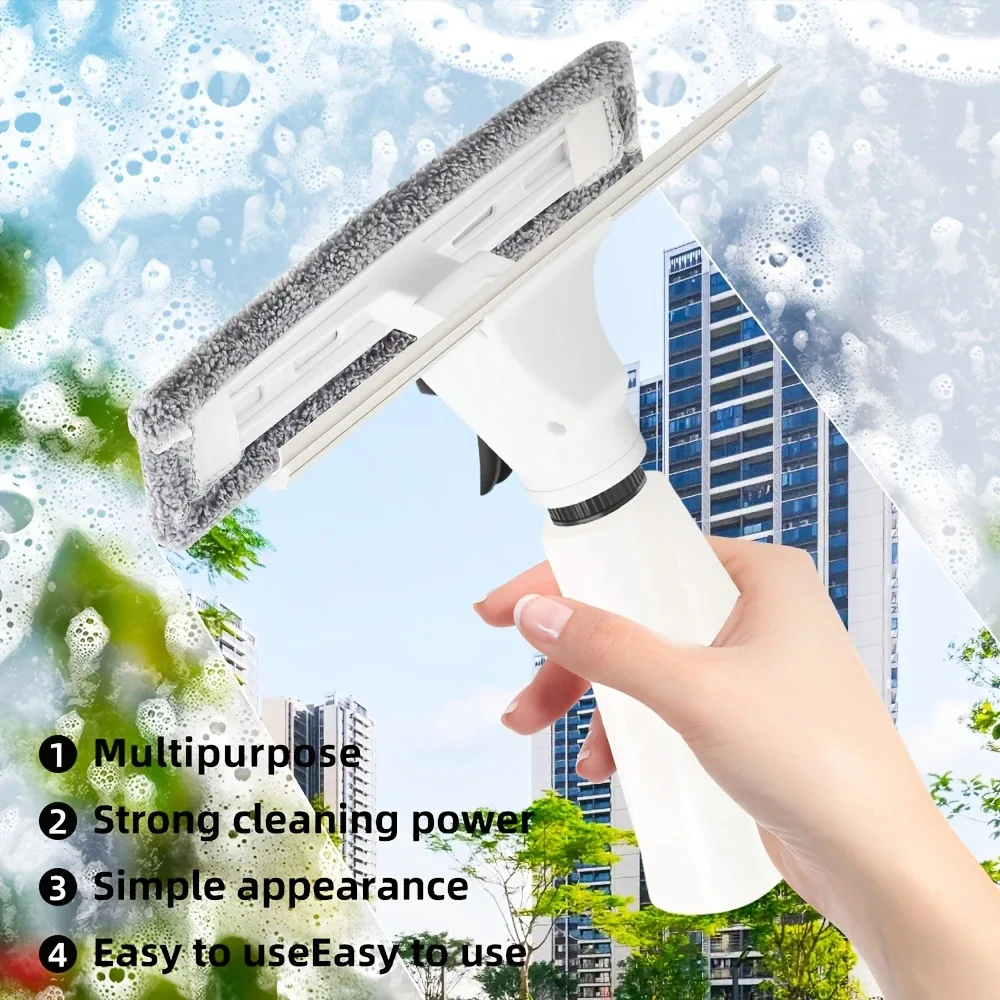 

Household Window Cleaning Special Wiper -Multi-Functional Glass Cleaner with Water Spray