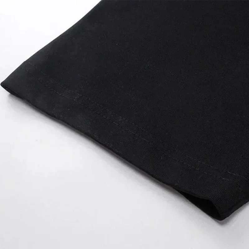 طباعة الرسوم المتحركة اليابانية الساخنة-تي شيرت فتاة محارب جميلة y2k Harajuku موضة الشارع الرجال النساء عادية كم قصير تيز