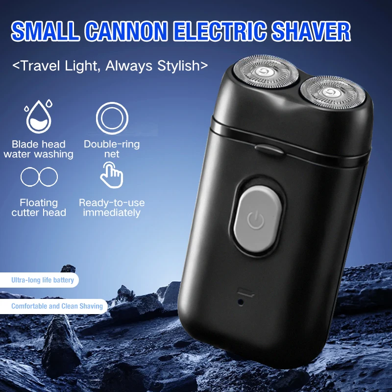 Men's Electric Portable Shaver, Double Headed Shaver, Multi functional USB Charging Shaver