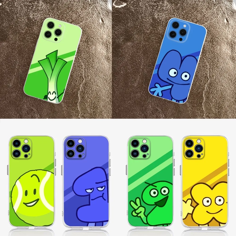 Bfdi Battle For Dream Island Phone Case  For IPhone 16,15,14,13,11,12 Pro Max Mini X XR XS 7,8 Plus SE  Clear Shockproof  Cover