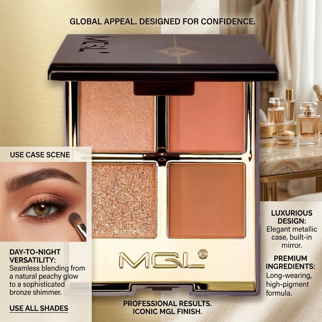 1/2PCS Four-color Eyeshadow Palette Sparkling Pink Brown Earth Color Smoked Eye Shadow Palette Matte Glitter Eyeshadow Shiny Eye