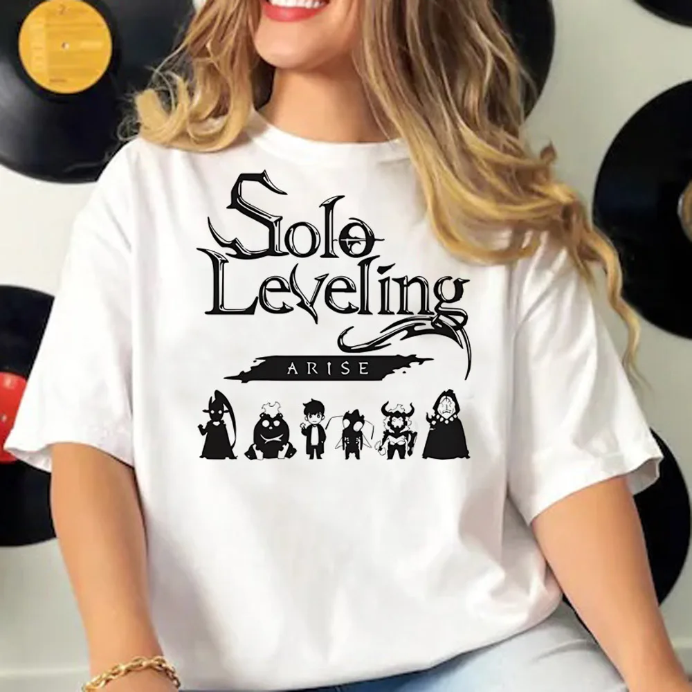 Solo Leveling Sung Jin Woo t-shirt kawaii Breathable Comfortable graphic Pop Culture top tees Pastel 2000s Y2k Trendy women
