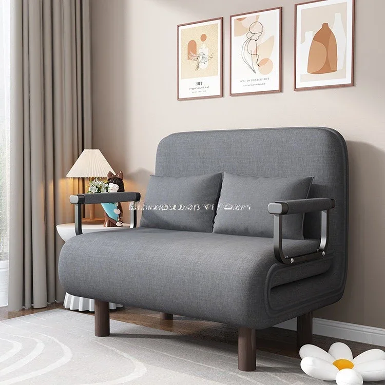 Foldable sofa bed dual-purpose, balcony living room small apartment multi-functional push-pull retractable variable bed