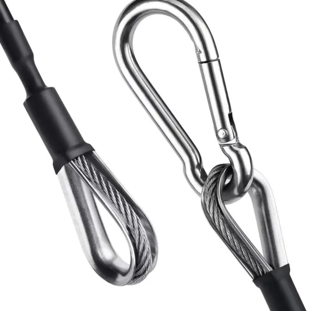 Stainless Steal Gym Cable Extension Climbing Buckle Multifunctional Fitness Extension Cable Tricep Pull Down Professional
