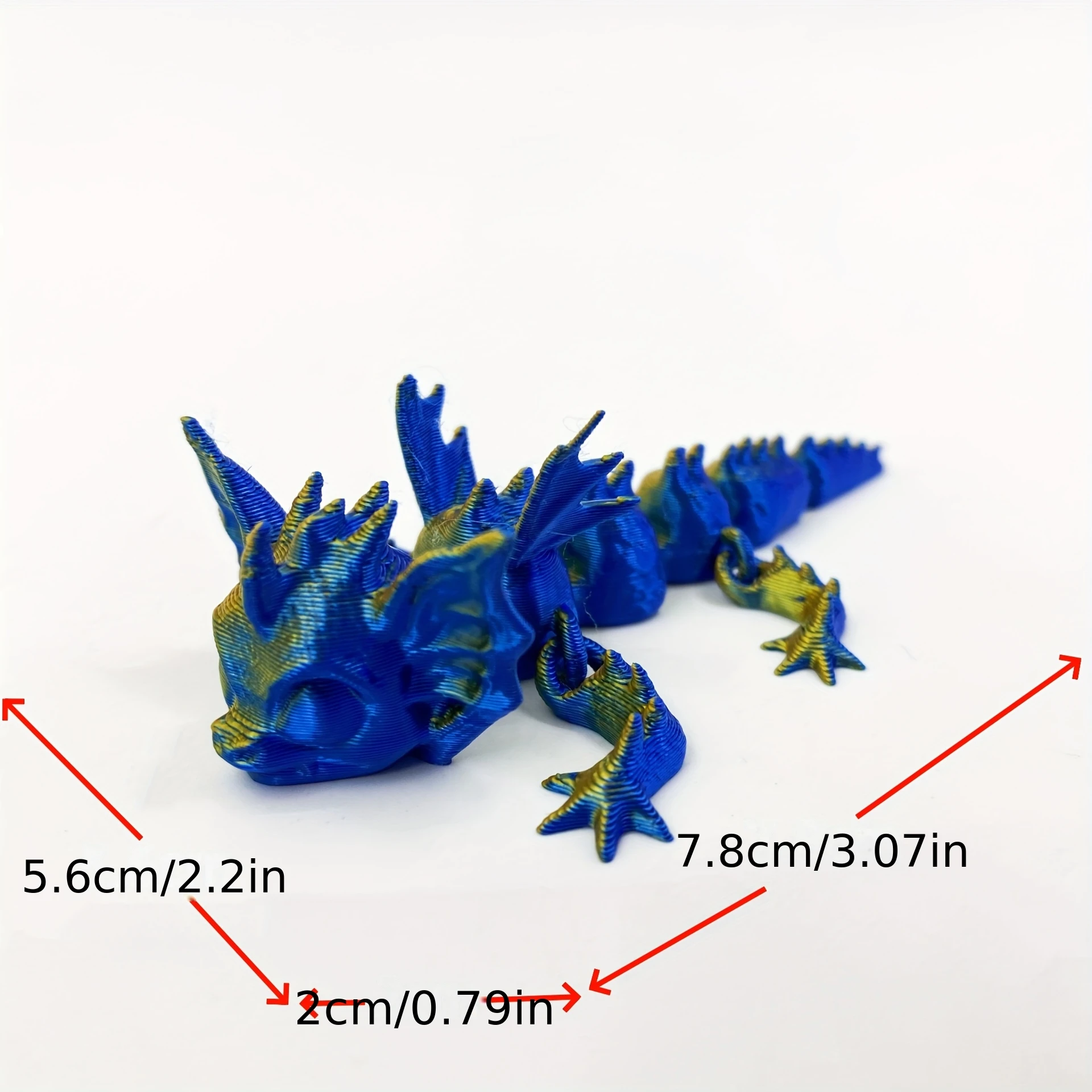 3D Printing Creative Mini Baby Vampire Dragon Sculpture Multi Color Gradient Vampire Dragon Ornament