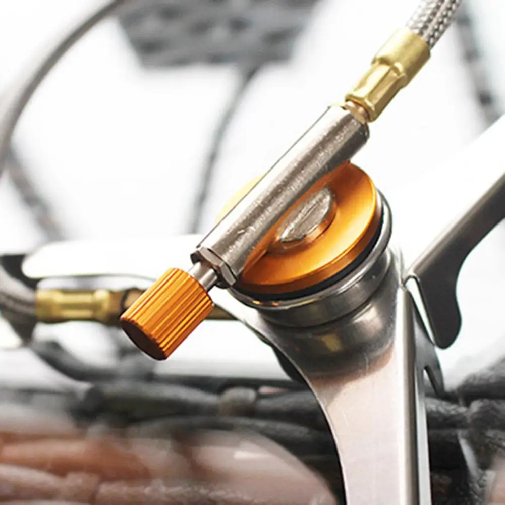 Stainless Steel Triangle Adapter for Portable Propane Tank to Outdoor Stove Burner Connection Supporting Cooking Needs