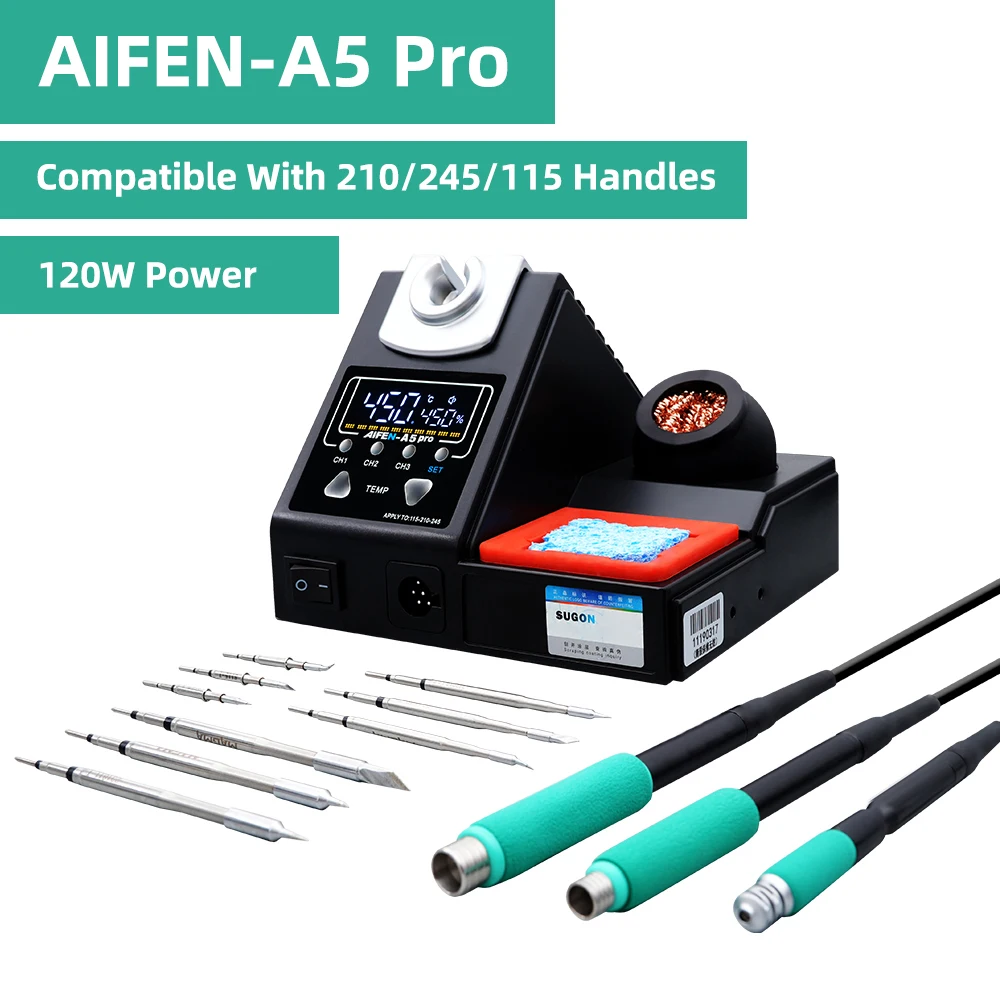 Soldering Station Compatible Original Soldering Iron Tip 210/245/115 LCD Digital Display Welding Rework Station