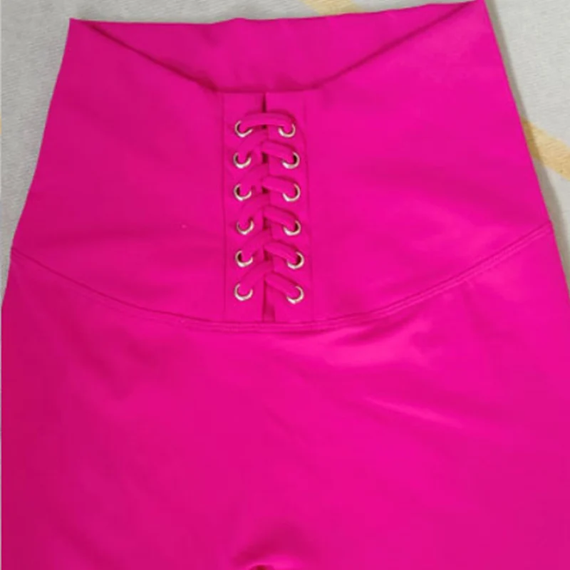 

Bandage High Waist Women Elastic Yoga Shorts Energy Sport Leggings Hip-up Tight Sport Short-pants Gym Fitness leggings
