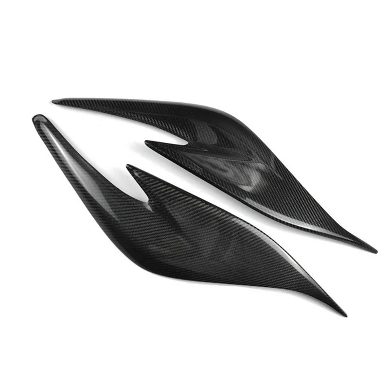 Передняя фара автомобиля, брови, головной светильник, веко, отделка из углеродного волокна, наклейка для Toyota Prius ZVW30 2012-2015