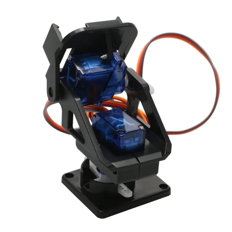 1 conjunto de eixo duplo servo cardan anti-vibração câmera plataforma montagem ptz pan/tilt com 2 peças 9g servo para montagem de drone fpv