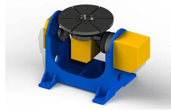 CE Certification 2 Axis Disc Positioner Limitless Rotation Diameter 1500mm For Robot Arm