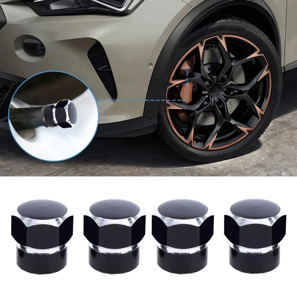 

4Pcs Universal Aluminum Auto Bicycle Car Tire Valve Caps Tyre Wheel Car Tire Valve Air Stems Auto Exterior Wheel Accessories