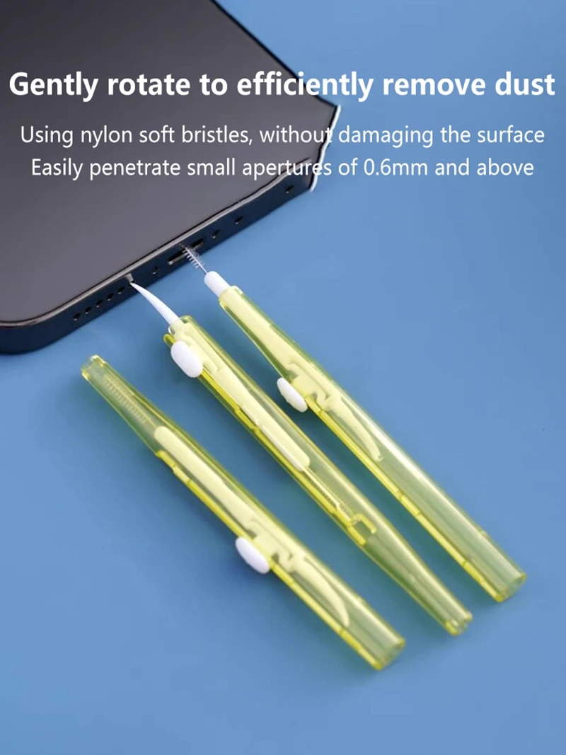 2 In1 Retractable Cleaner Kit for Phone Speaker Charging Port Cleaning Set Dust Plug Phone Speaker Earphone Cleaning Brush view 6