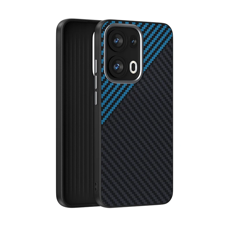 

For Oppo Reno 13 Pro Case Shockproof Drop Test Slim Rigid Alloy Lens Magsafe Magnetic Wireless Charger Carbon Fiber Case Cover