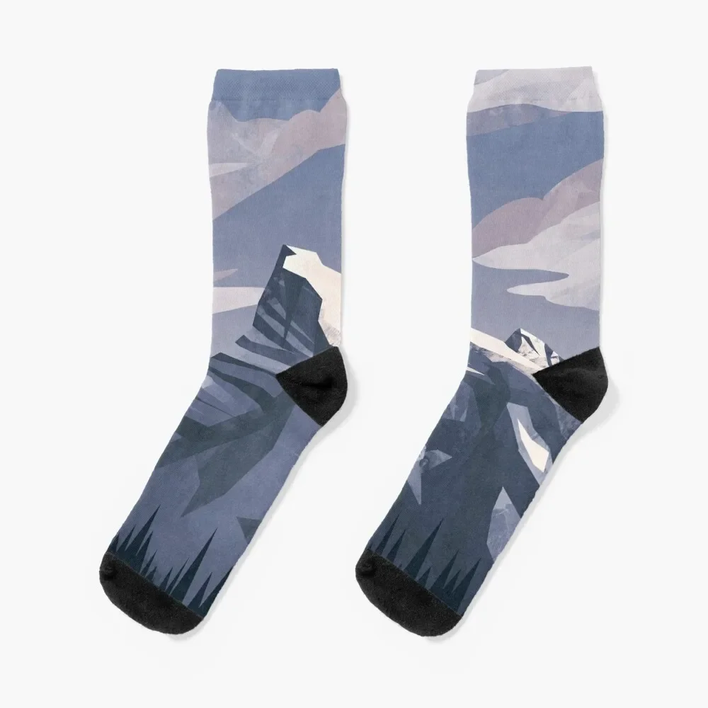 

Mountain Light Socks New year's Christmas Designer Man Socks Women's