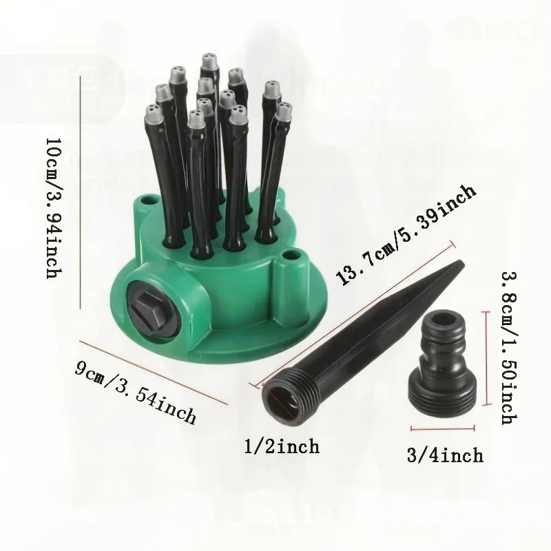 

360 Degree Automatic Garden Sprinkler Multi-Head Watering Irrigation Tool ABS Shower Sprinkler for Lawn And Garden