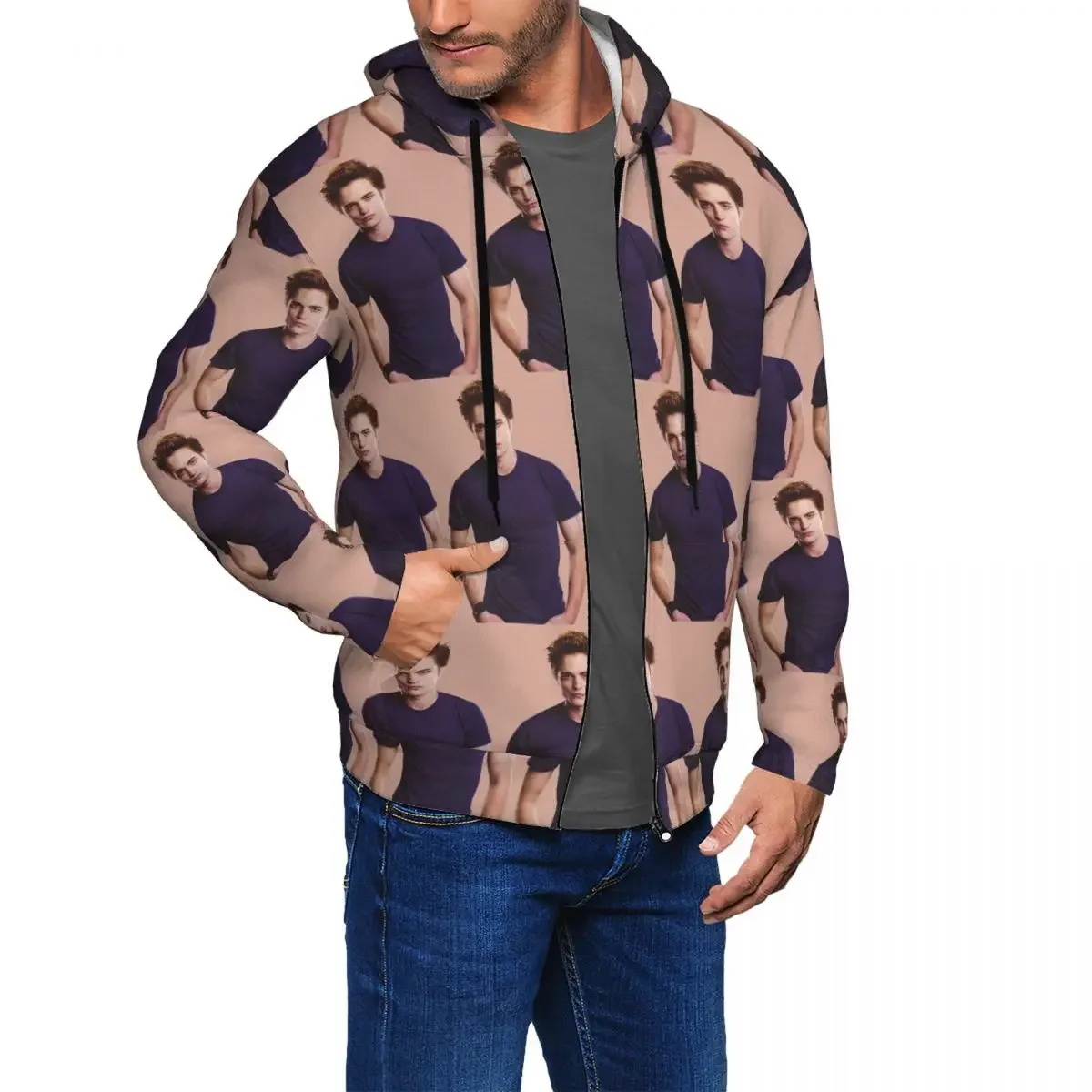 الشفق ساغا إدوارد كولين قلنسوة بسحاب الهيب هوب البلوز الخريف الشتاء الرجال النساء بلوزات طويلة الأكمام بلايز