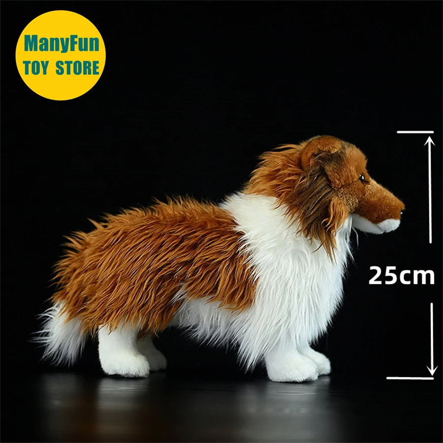 Realistische Sheltie Hond High Fidelity Shetland Herdershond Plushie Ruwe Collie Knuffels Levensechte Dieren Simulatie Knuffels