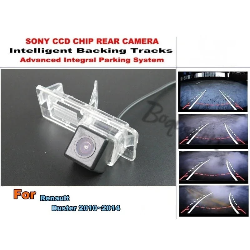 For Renault Duster 2010~2014 Smart Tracks Chip Camera / HD CCD Intelligent Dynamic Parking Car Rear View Camera