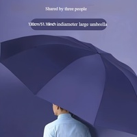 Business Folding Men Umbrella, Windproof Strong Super Large 130CM, Waterproof Sunproof Sunshade Uv Big Umbrellas