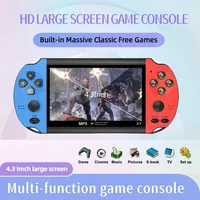 Nueva Consola de Juegos Portátil X7 2026, Pantalla HD Grande de 4.3 Pulgadas, Consola de Juegos Clásica con 10000 Juegos Integrados, Mini Consola de Videojuegos MP5