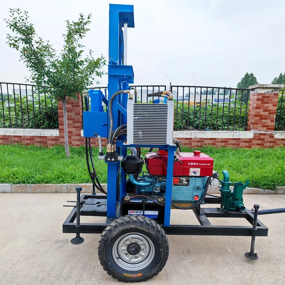 High-Quality Components 100m Small Water Well Drilling Rig Borewell Machine Price Reliable Performance
