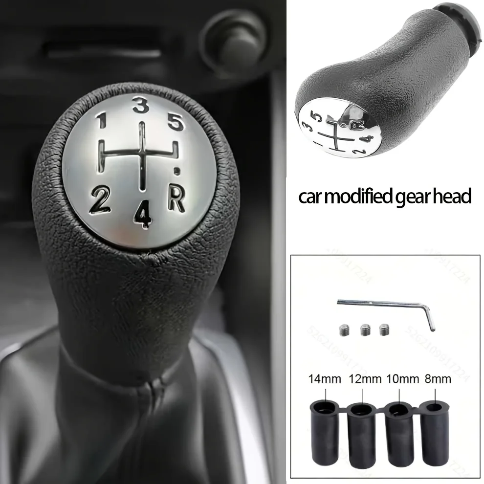 1Pc Car Gear Shift Knob, Black Version, Universal Car‑Mounted 5‑Speed Manual Gear Shift Knob, Modified Shift Knob