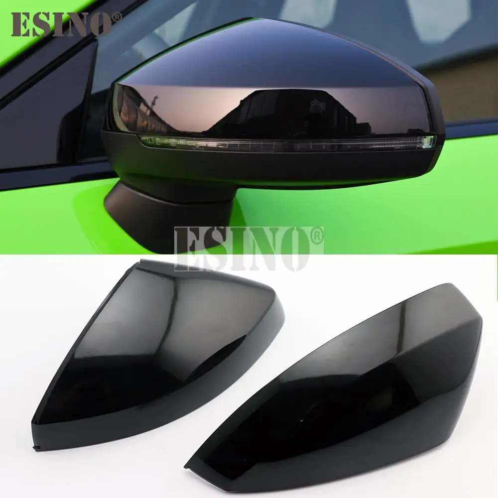 

2 x ABS Bright Black Rearview Side Mirror Replacement Covers Cases For Audi A3 S3 RS3 2013 - 2019