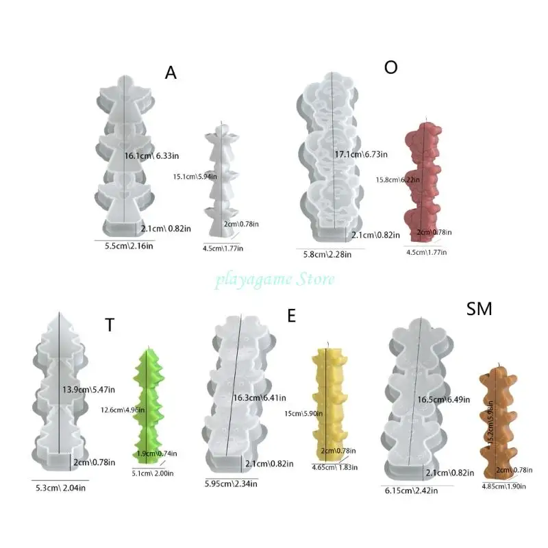 Y88A Grade Silicone Christmas Mold Santa Rena Angel Gingerbreads Man Crafting Essential