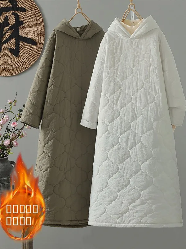 

Artistic Mid-Length Thiened Cotton Women's Coat Winter New Arrival Air-Warming Cottonwear Comfortable Commute Sle