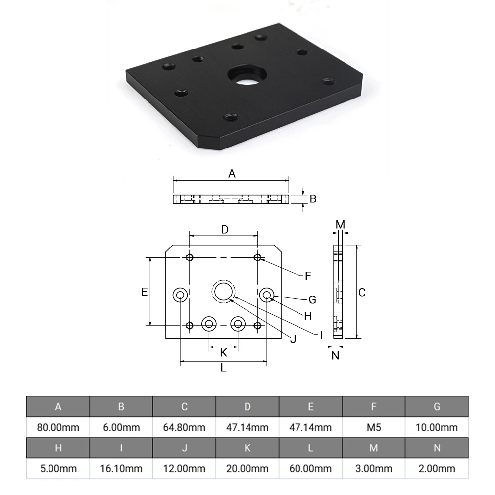 2Pcs/lot Openbuilds C-Beam Motor Mount Plate X/Y/Z Axis End Mount Motor Plate for 3D printer parts C-Beam Linear Rail