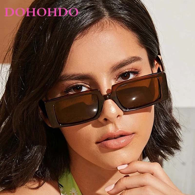 Fashion Retro Premium Luxury Brand Design Rectangle Sunglasses Women Men Classic Summer Travel Sun Protection Sunglasses UV400