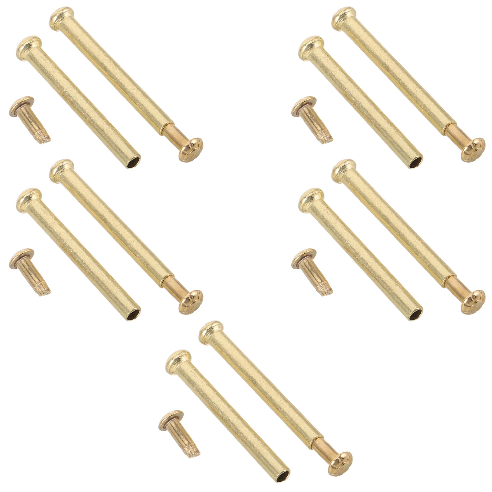 Zestaw 10 składanych nitów do wachlarzy, średnica 3 mm, metalowe osłonki na osie, nakrętki, akcesoria do naprawy wachlarzy ręcznych z jedwabiu bambusowego, nit do osi wachlarza jedwabnego.