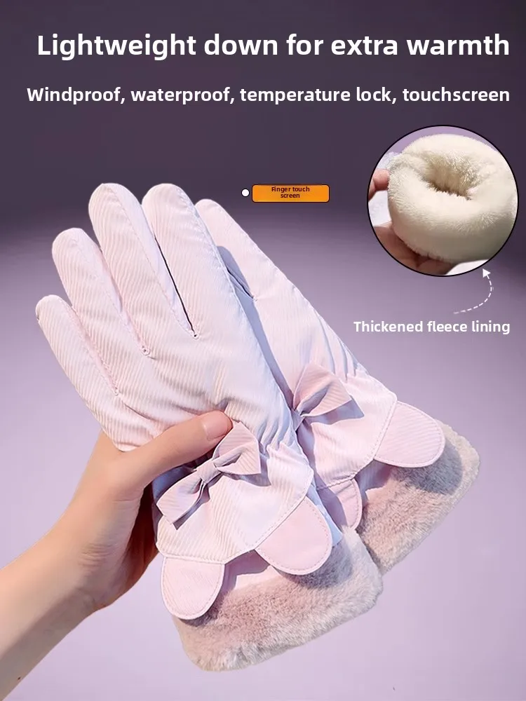 

Зимние перчатки Thiened для мужчин и женщин, для катания на лыжах, велоспорта, с сенсорным экраном, водонепроницаемые, ветрозащитные, теплые, для альпинизма