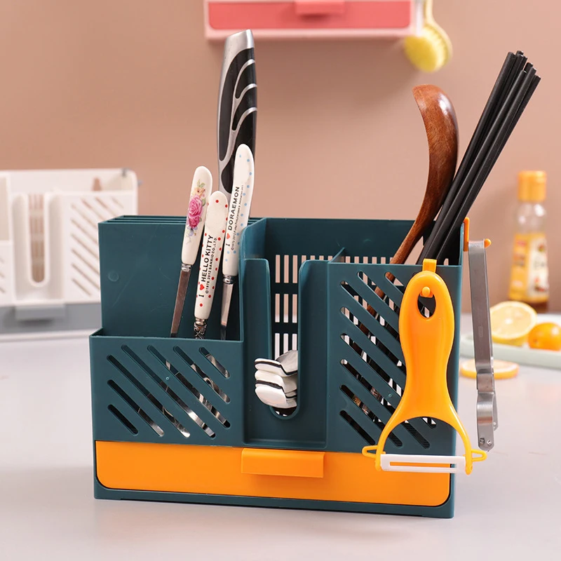 Chopstick Cage Wall Mounted Chopstick Storage Box Wall Mounted Kitchen Utensil Storage Rack Fork Knife Spoon Rack Tableware