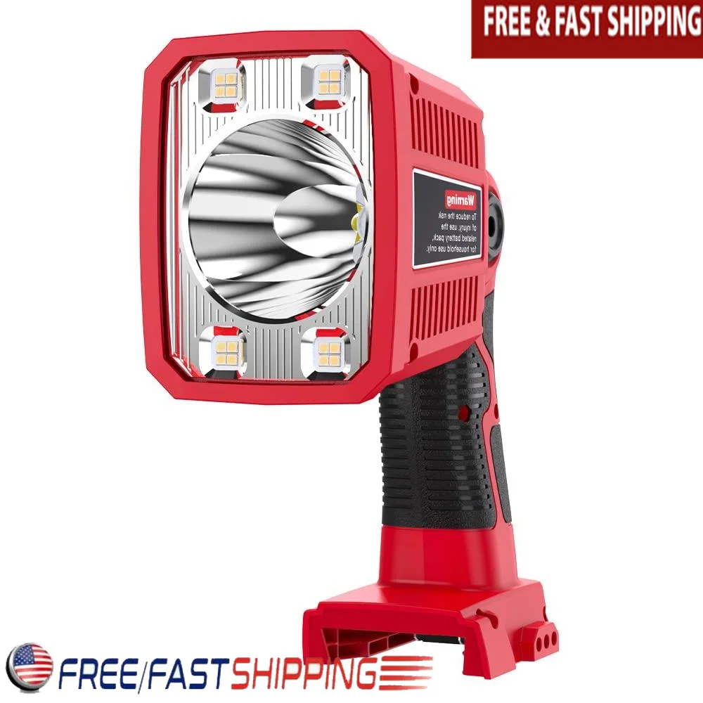 Milwaukee M18 18V 1250LM LED Work Light USB Port Flashlight Floodlight Zinc Alloy Spotlight 508 Yards Indoor Outdoor Use