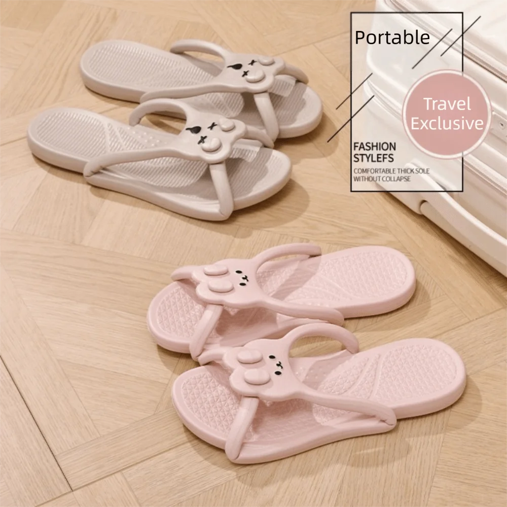 EVA Foldable Slippers Non-Slip Lightweight Travel Sandals Easy to Clean Space-Saving Folding Slippers Travel Gym Hotel Beach