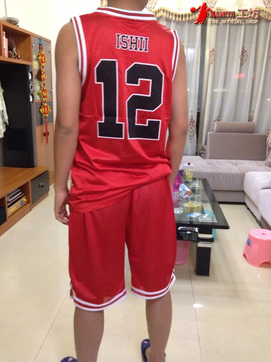 Anime Shohoku School Basketball Team Jersey Sets Rukawa Hanamichi Sakuragi Black Jersey Set Cosplay Costume Uniform