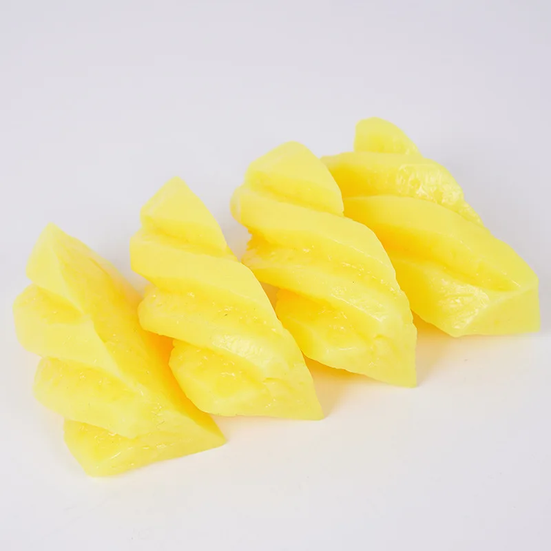 

4pcs Pvc Artificial Pineapple Slices Realistic Fake Fruit Decorative Kitchen Table Centerpieces Lifelike Fruit Ornaments
