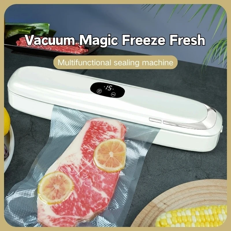 

Plug-in Electric Vacuum Food Sealer With 60Kpa, For Dry/Wet Food Fruits, Meat, Etc. To Keep Fresh Kitchen Food Storage