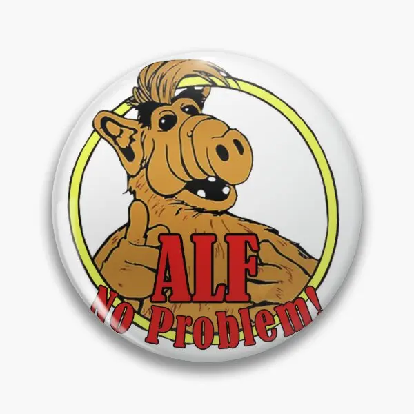 Alf No Problem  Soft Button Pin Creative Cartoon Cute Fashion Lapel Pin Funny Lover Badge Gift Women Decor Hat Brooch Jewelry