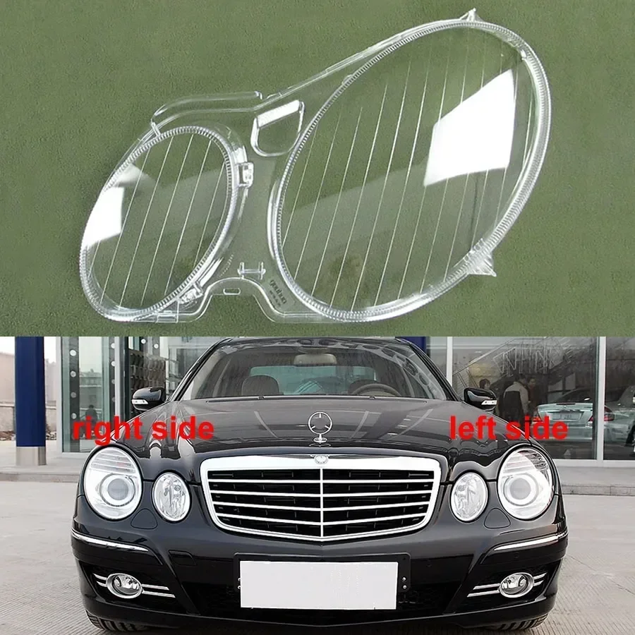 

For 2004-2009 Benz W211 E240 E200 E280 E300 Headlight Housing Shell Lamp Shade Lens Transparent Headlamp Cover Plexiglass