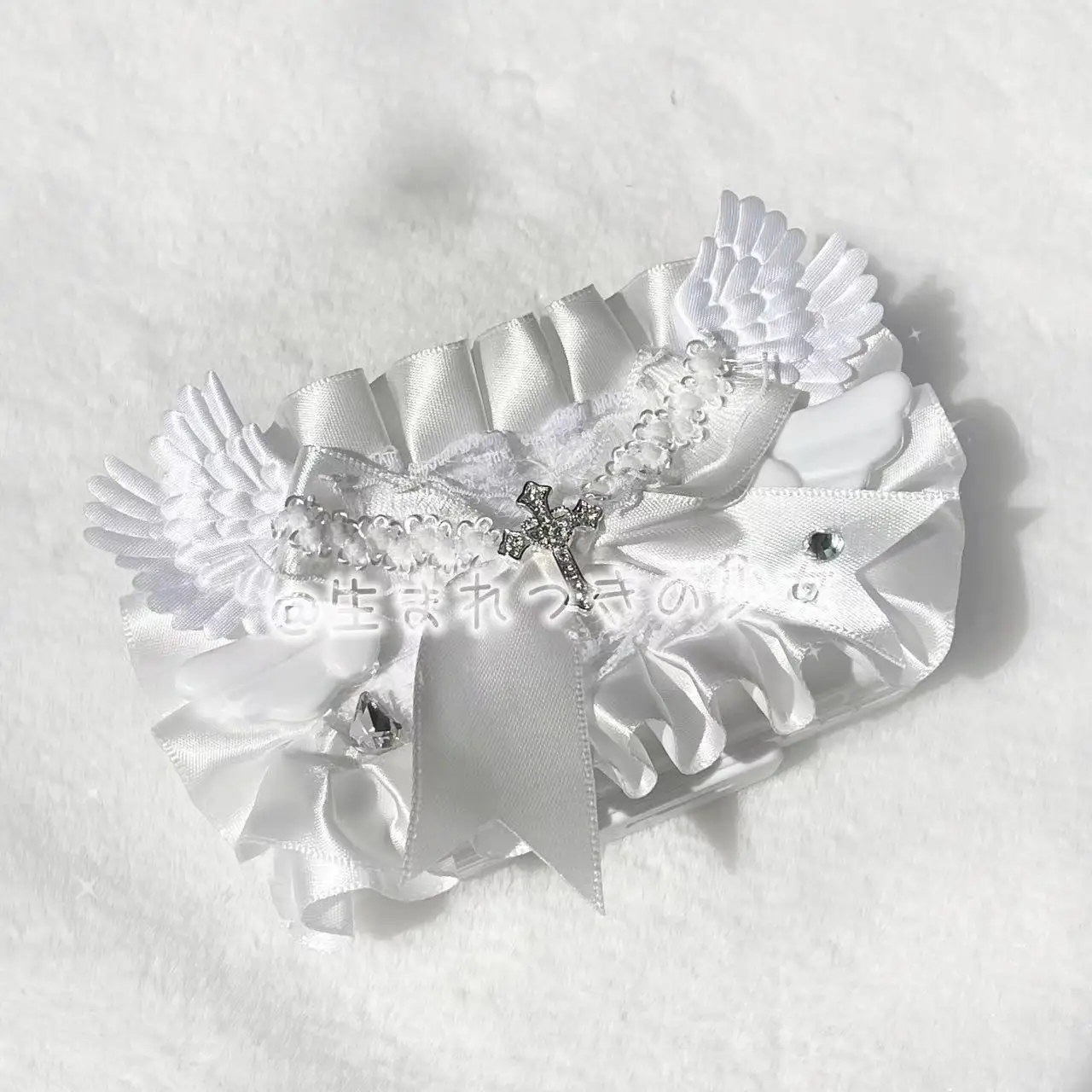 Cute Ins Angel Wing Pill Box Portable Multi-Compartment Storage Box Girly Jewelry Organizer Desk Organizer Gift