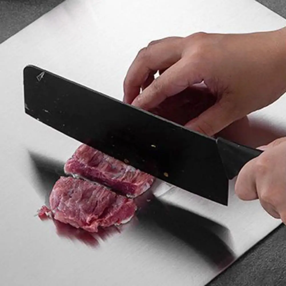 Meat Cutting Board Durable Stainless Steel Cutting Boards for Efficient Kitchen Prep Double Cutting Mat for Fruits for Home