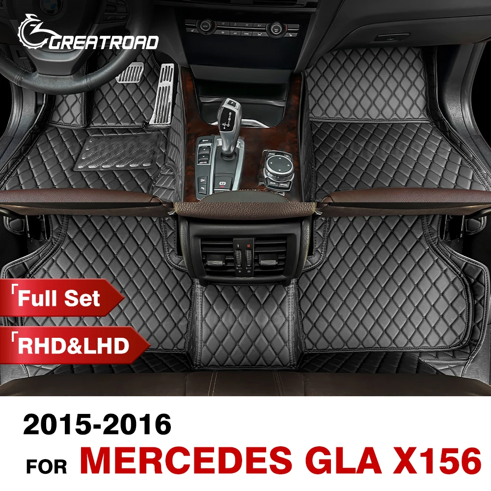 

Car floor mats for BENZ GLA class X156 2015 2016 Custom auto foot Pads automobile carpet cover interior accessories