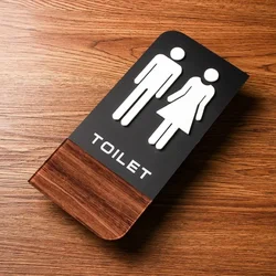 Toilet Signs Shopping Mall Office Reminder Signage Doorplate Warm Reminders Indicator Plaque Plate Bathroom Wall Door Sticker