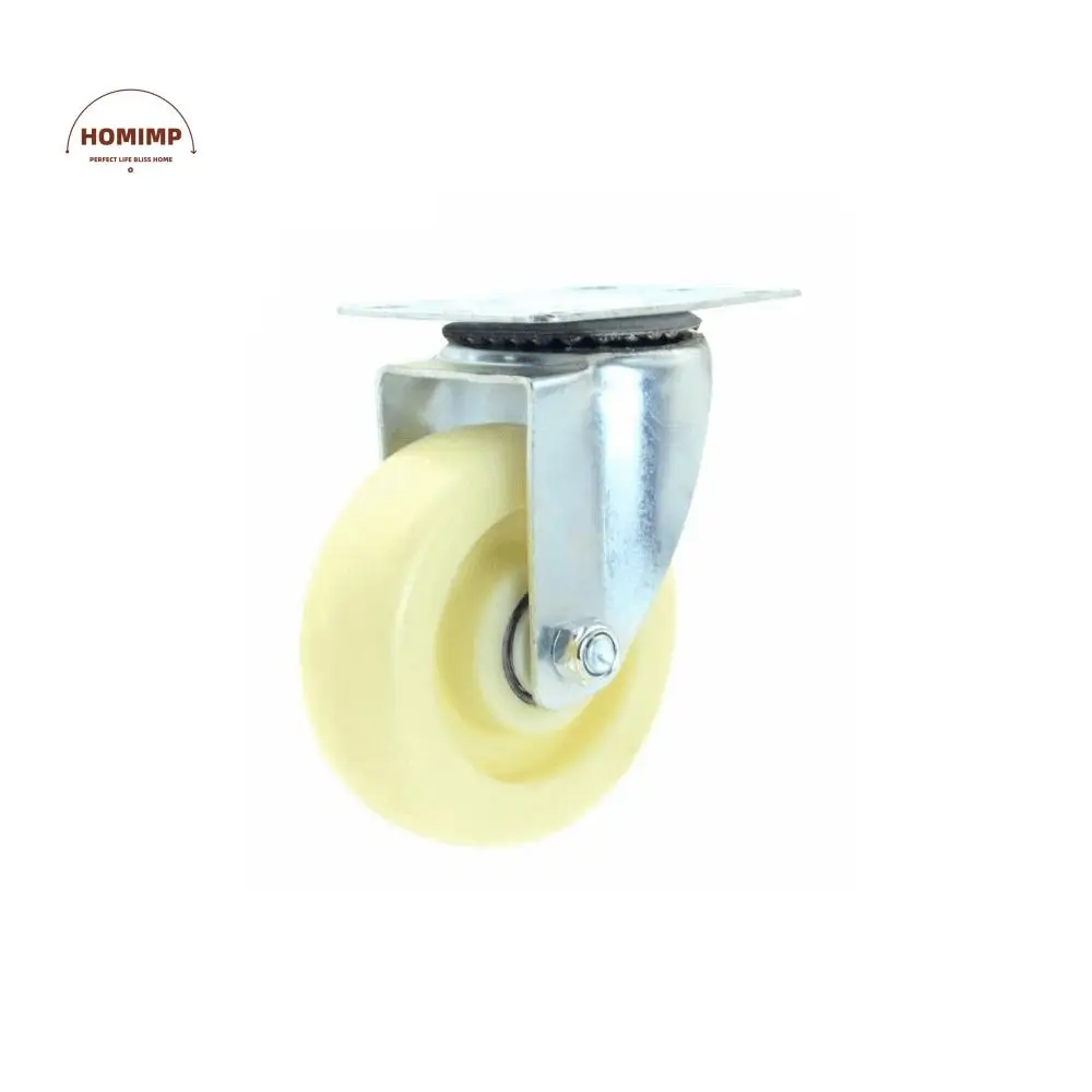 Super Mute Heavy Duty Casters High Load Bearing Soft Rubber Universal Wheel Waterproof Nylon Rust-Proof Universal Castor