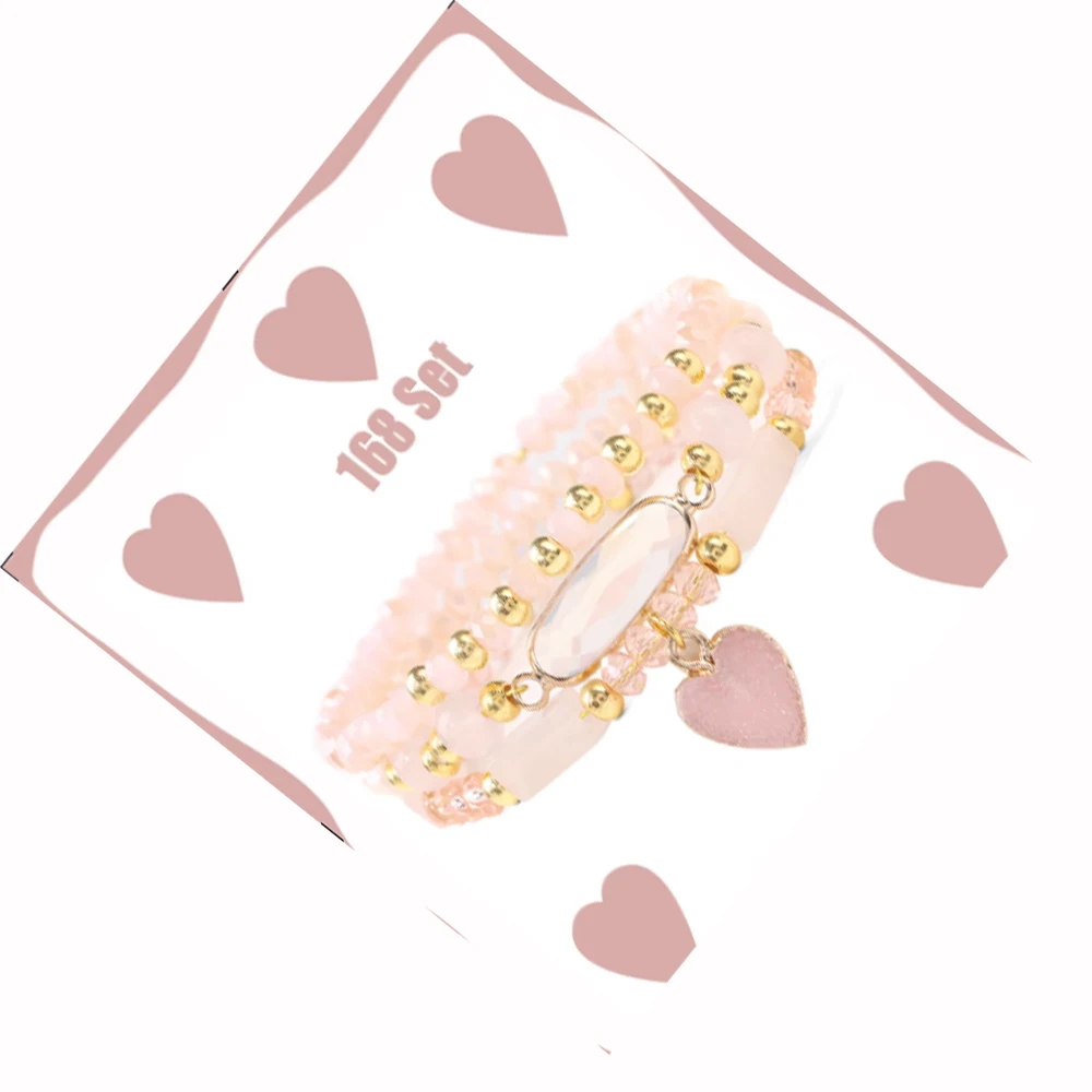 

Браслет по индивидуальному заказу: 168 комплектов браслета из розового кварца